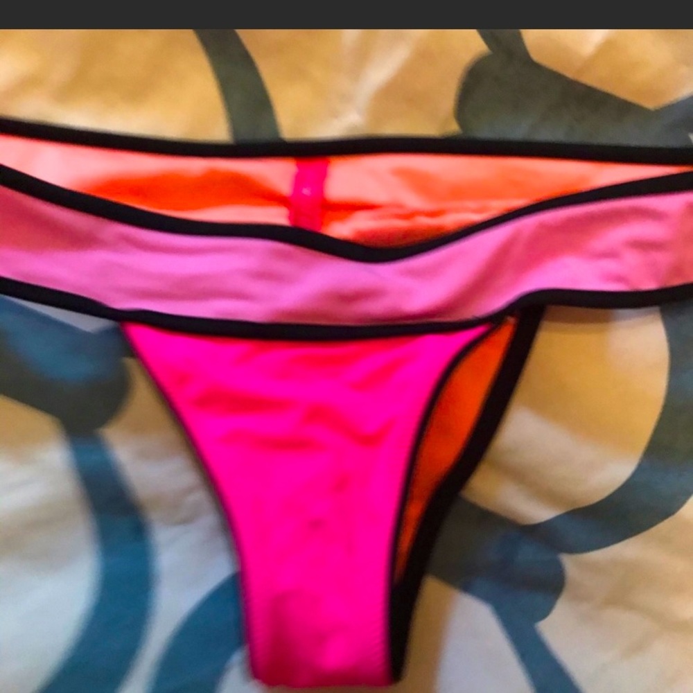 VS Neon Colorblock swim bottoms Sz M